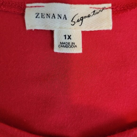Zeana Signature Red Top Size 1X - Picture 4 of 10